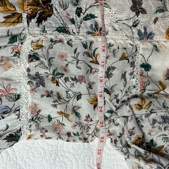 Floral Print Women's Top Ginevra Lace Babydoll Blouse 100% cotton - Picture 13 of 14